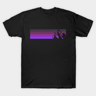 Retro Purple Stripes Hitchhiking Ghosts T-Shirt